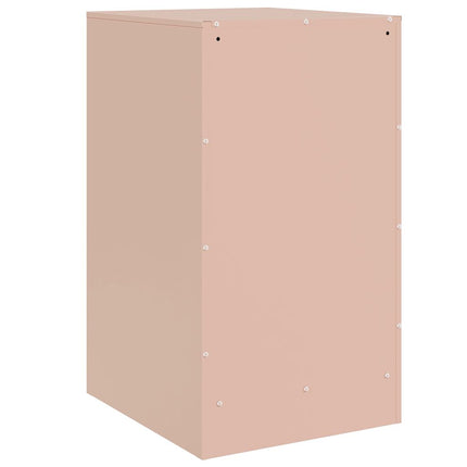 Sängskåp 2 st rosa 34,5x39x62 cm stål