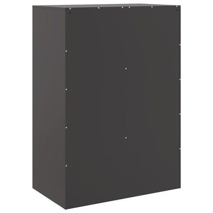 Högskåp svart 67x39x95 cm stål