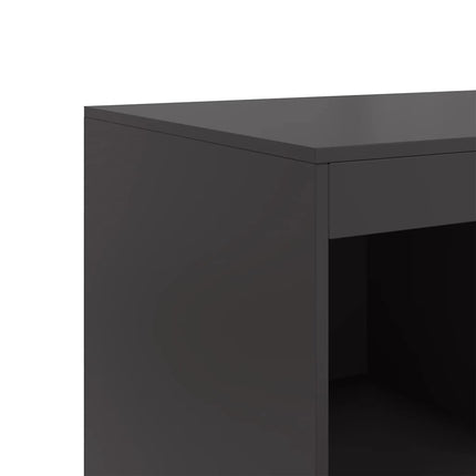 Högskåp svart 67x39x95 cm stål