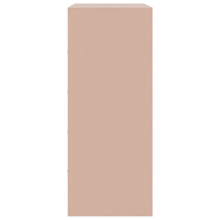 Högskåp rosa 67x39x95 cm stål
