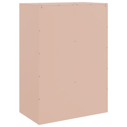 Högskåp rosa 67x39x95 cm stål