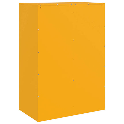 Högskåp senapsgul 67x39x95 cm stål