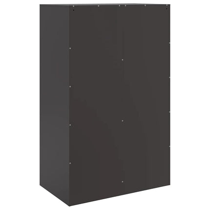 Högskåp svart 67x39x95 cm stål
