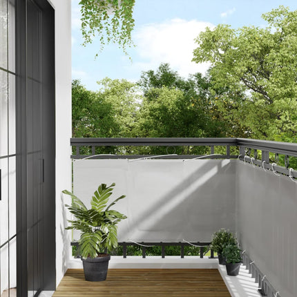 Balkongskärm ljusgrå 75x500 cm 100% polyester oxford