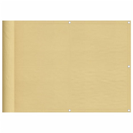 Balkongskärm sand 75x300 cm 100% polyester oxford
