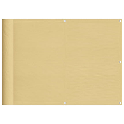 Balkongskärm sand 75x700 cm 100% polyester oxford