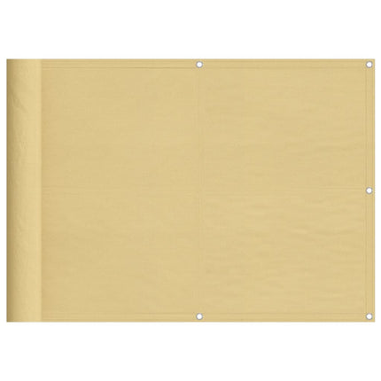 Balkongskärm sand 75x800 cm 100% polyester oxford