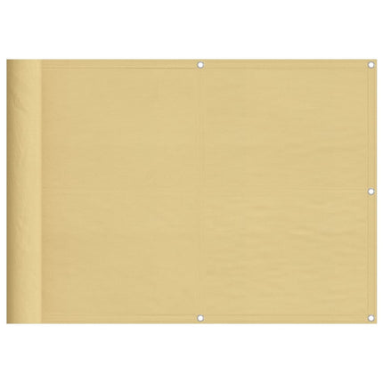 Balkongskärm sand 75x1000 cm 100% polyester oxford