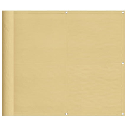 Balkongskärm sand 90x500 cm 100% polyester oxford