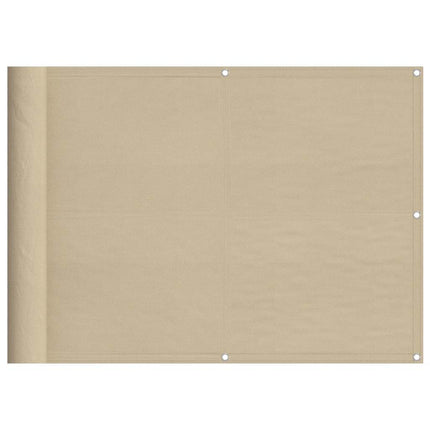 Balkongskärm beige 75x700 cm 100% polyester oxford
