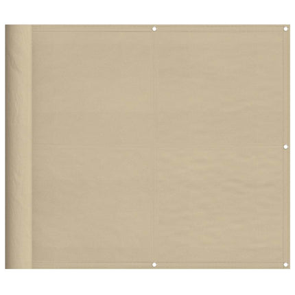 Balkongskärm beige 90x800 cm 100% polyester oxford