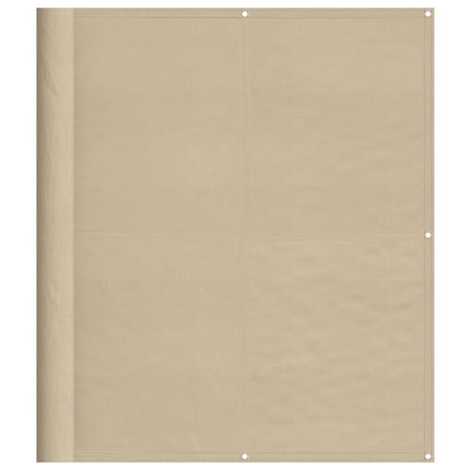Balkongskärm beige 120x700 cm 100% polyester oxford
