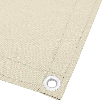 Balkongskärm gräddvit 75x800 cm 100% polyester oxford