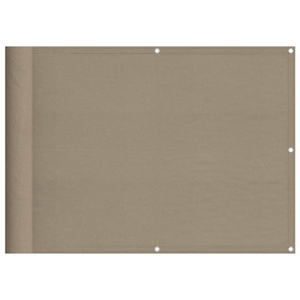 Balkongskärm taupe 75x700 cm 100% polyester oxford
