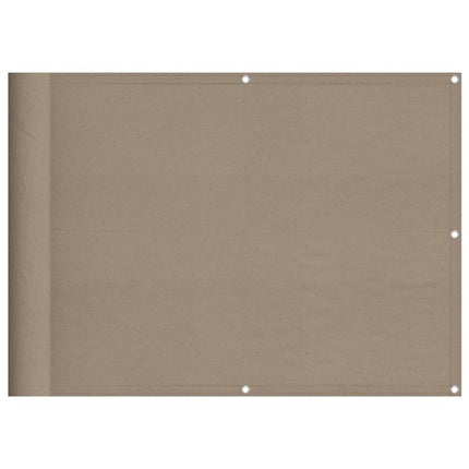 Balkongskärm taupe 75x800 cm 100% polyester oxford