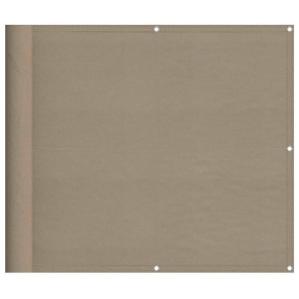 Balkongskärm taupe 90x800 cm 100% polyester oxford