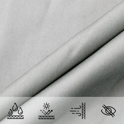 Solsegel ljusgrå 7x7 m 100% polyesteroxford
