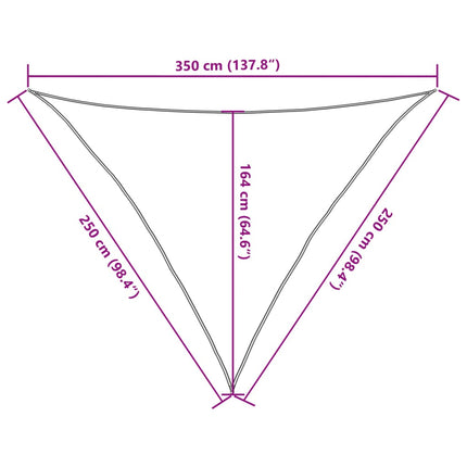 Solsegel ljusgrå 2,5x2,5x3,5 m 100% polyesteroxford