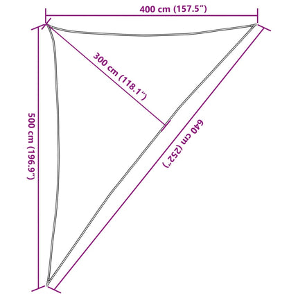 Solsegel ljusgrå 4x5x6,4 m 100% polyesteroxford