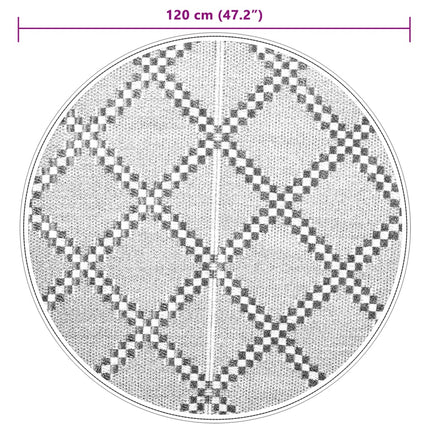 Utomhusmatta ARAKIL brun Ø120 cm PP