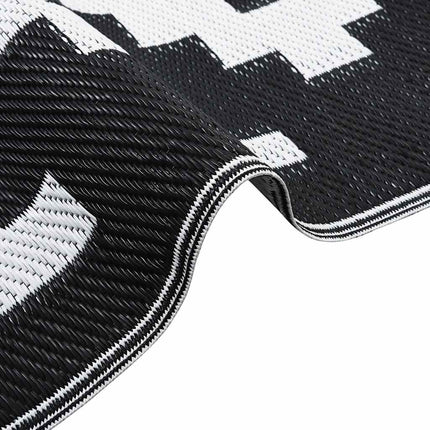 Utomhusmatta ARAKIL vit och svart 190x290 cm PP