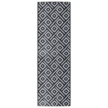 Utomhusmatta ARAKIL vit och svart 80x250 cm PP