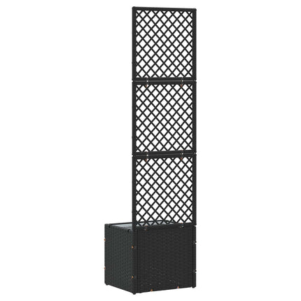Trädgårdsspira planterare Svart 35 x 30 x 135 cm Metall