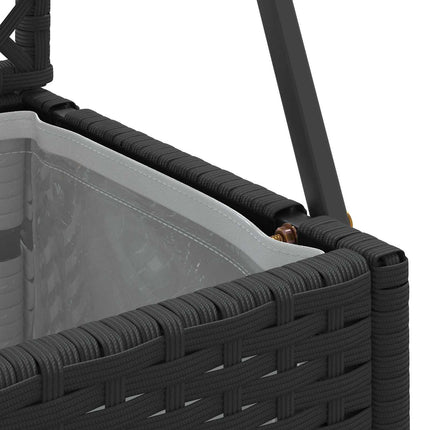 Trädgårdsspira planterare Svart 70 x 30 x 135 cm Metall