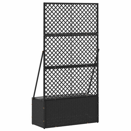 Trädgårdsspira planterare Svart 70 x 30 x 135 cm Metall