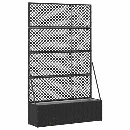 Trädgårdsspira planterare Svart 105 x 30 x 170 cm Metall