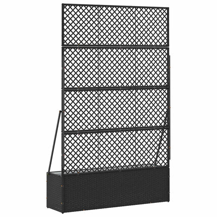 Trädgårdsspira planterare Svart 105 x 30 x 170 cm Metall