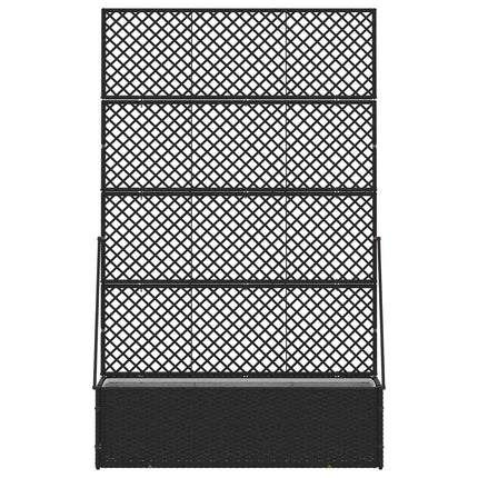Trädgårdsspira planterare Svart 105 x 30 x 170 cm Metall
