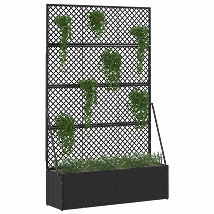 Trädgårdsspira planterare Svart 105 x 30 x 170 cm Metall