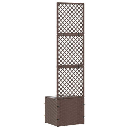 Trädgårdsspira planterare Brun 35 x 30 x 135 cm Metall