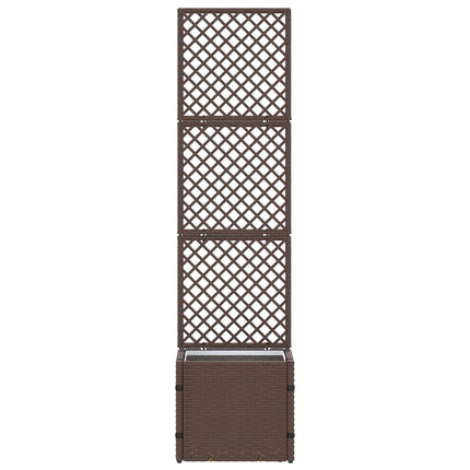 Trädgårdsspira planterare Brun 35 x 30 x 135 cm Metall