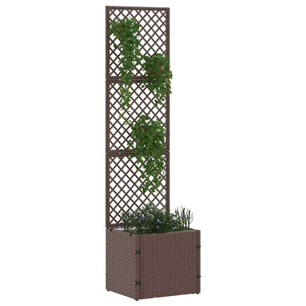 Trädgårdsspira planterare Brun 35 x 30 x 135 cm Metall