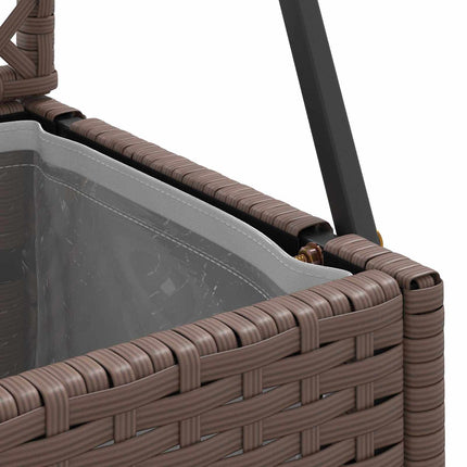 Trädgårdsspira planterare Brun 70 x 30 x 135 cm Metall