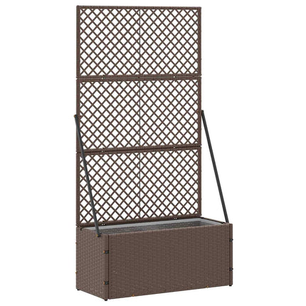 Trädgårdsspira planterare Brun 70 x 30 x 135 cm Metall
