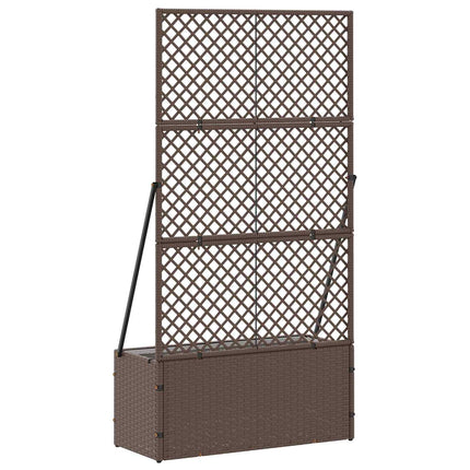 Trädgårdsspira planterare Brun 70 x 30 x 135 cm Metall