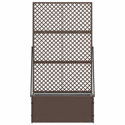 Trädgårdsspira planterare Brun 70 x 30 x 135 cm Metall