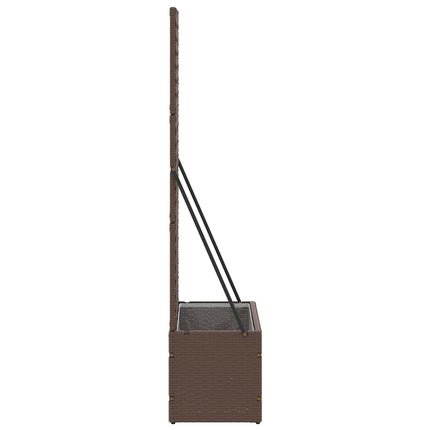Trädgårdsspira planterare Brun 70 x 30 x 135 cm Metall