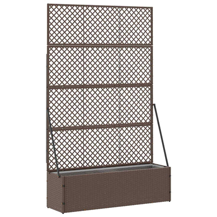 Trädgårdsspira planterare Brun 105 x 30 x 170 cm Metall