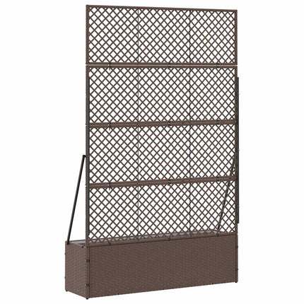 Trädgårdsspira planterare Brun 105 x 30 x 170 cm Metall