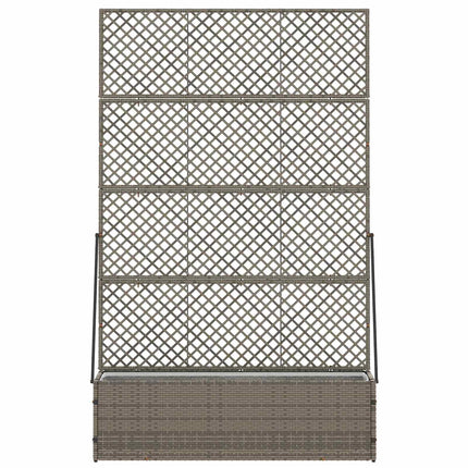 Trädgårdsspira planterare Grå 105 x 30 x 170 cm Metall