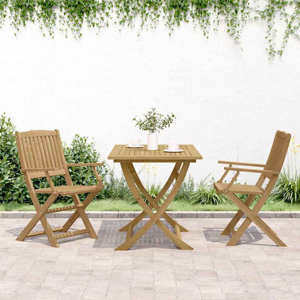 Hopfällbara trädgårdsstolar 2 st 54x61x88 cm massiv akacia