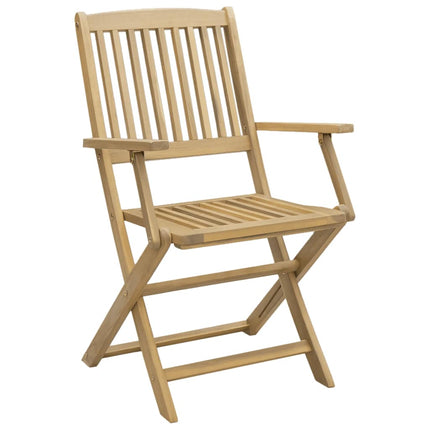 Hopfällbara trädgårdsstolar 2 st 54x61x88 cm massiv akacia