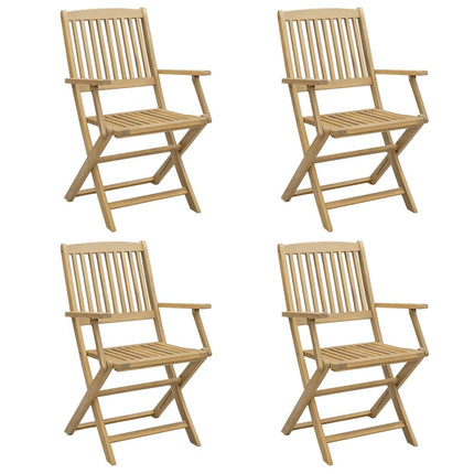 Hopfällbara trädgårdsstolar 4 st 54x61x88 cm massiv akacia