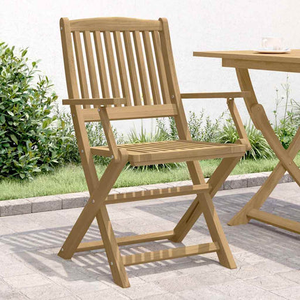 Hopfällbara trädgårdsstolar 4 st 54x61x88 cm massiv akacia