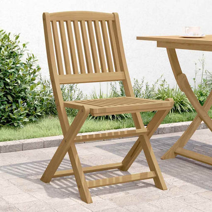 Hopfällbara trädgårdsstolar 4 st 44x50x88 cm massivt akaciaträ