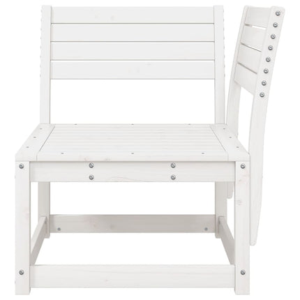 Trädgårdssoffa hörn vit 73x73x78 cm massiv furu